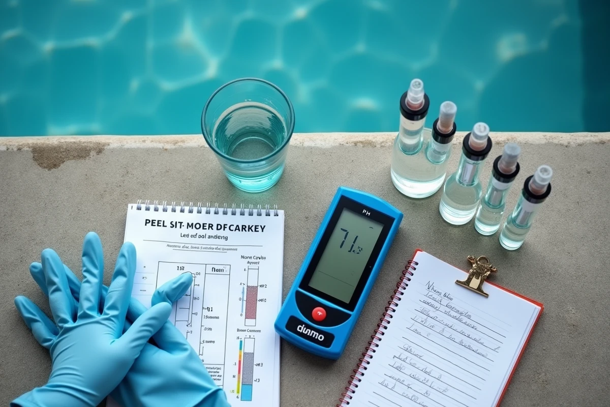 Kit de test numérique pour mesurer l'alcalinité et le pH de l'eau de piscine